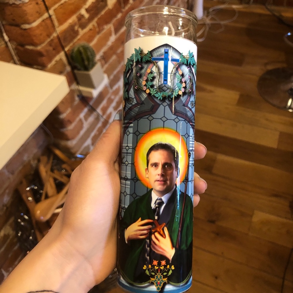 Michael Scott prayer candle